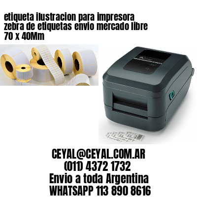 etiqueta ilustracion para impresora zebra de etiquetas envio mercado libre 70 x 40Mm