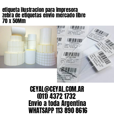 etiqueta ilustracion para impresora zebra de etiquetas envio mercado libre 70 x 50Mm