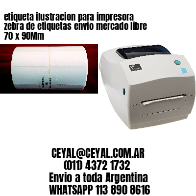etiqueta ilustracion para impresora zebra de etiquetas envio mercado libre 70 x 90Mm