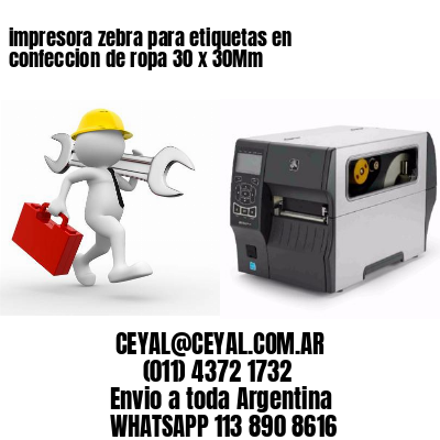 impresora zebra para etiquetas en confeccion de ropa 30 x 30Mm