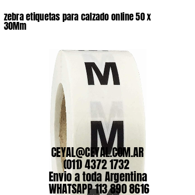 zebra etiquetas para calzado online 50 x 30Mm