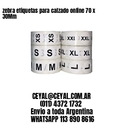 zebra etiquetas para calzado online 70 x 30Mm