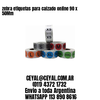 zebra etiquetas para calzado online 90 x 50Mm