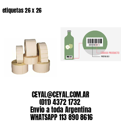 etiquetas 26 x 26