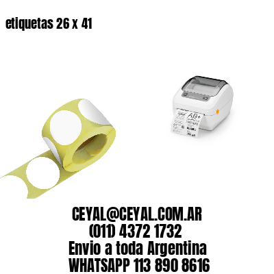 etiquetas 26 x 41