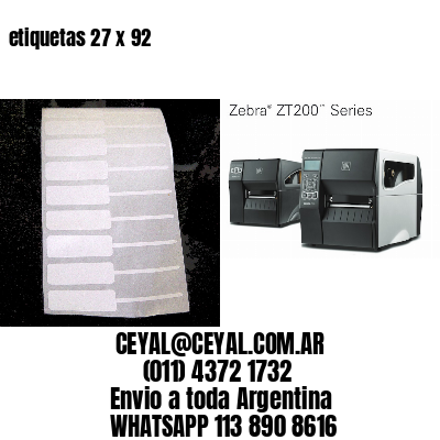 etiquetas 27 x 92