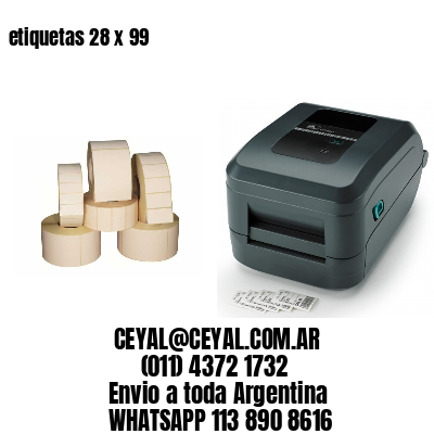 etiquetas 28 x 99