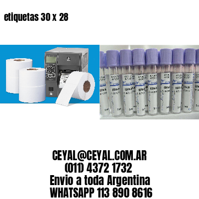 etiquetas 30 x 28