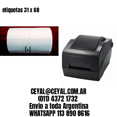 etiquetas 31 x 68