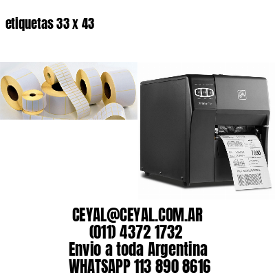 etiquetas 33 x 43