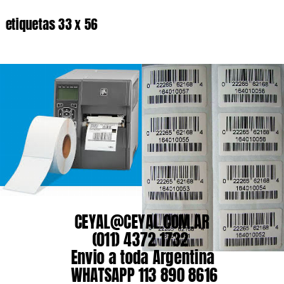 etiquetas 33 x 56