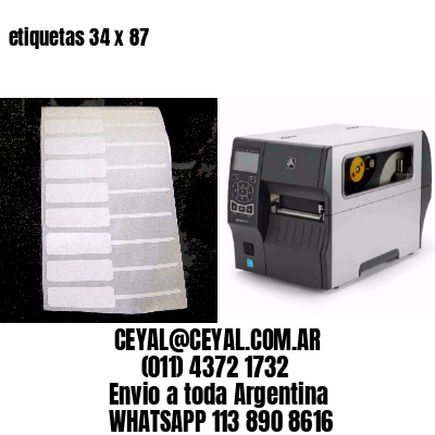 etiquetas 34 x 87