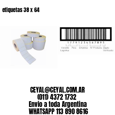 etiquetas 38 x 64
