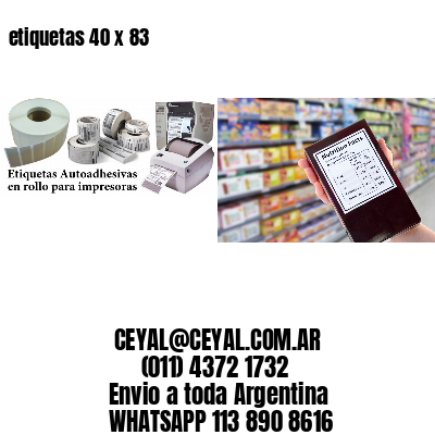 etiquetas 40 x 83
