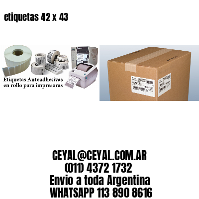 etiquetas 42 x 43