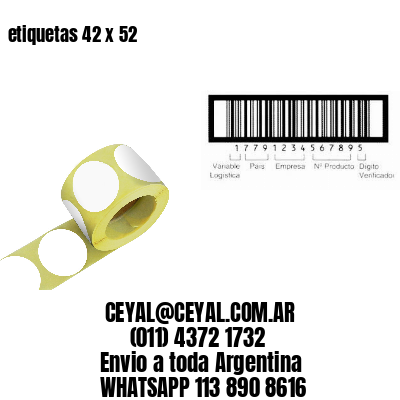 etiquetas 42 x 52