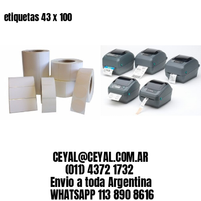 etiquetas 43 x 100