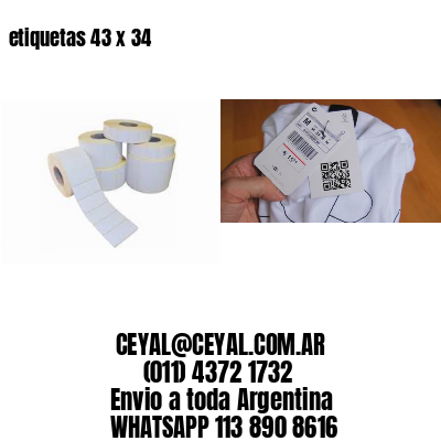 etiquetas 43 x 34