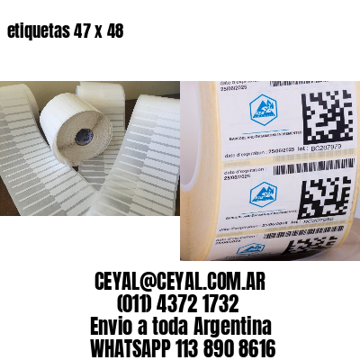 etiquetas 47 x 48