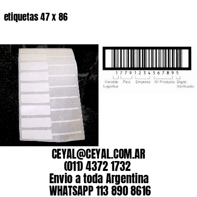 etiquetas 47 x 86
