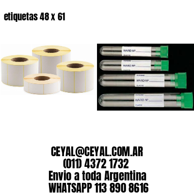 etiquetas 48 x 61