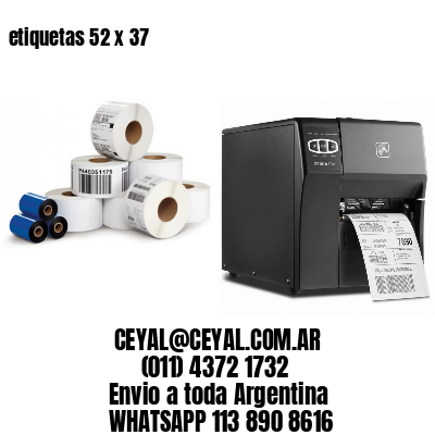 etiquetas 52 x 37