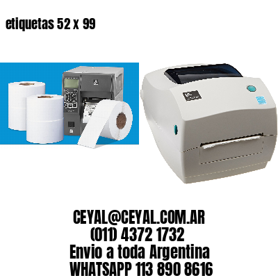 etiquetas 52 x 99
