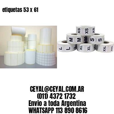 etiquetas 53 x 61