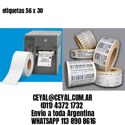 etiquetas 56 x 30