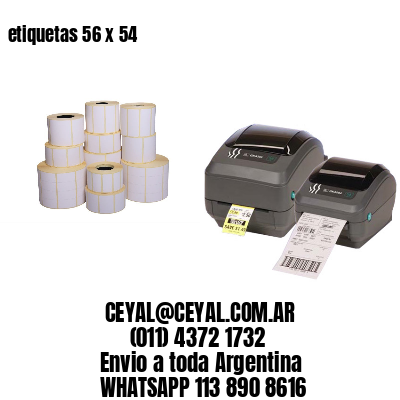 etiquetas 56 x 54