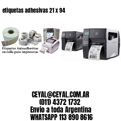 etiquetas adhesivas 21 x 94
