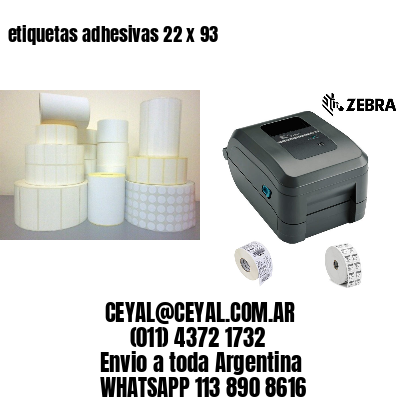 etiquetas adhesivas 22 x 93