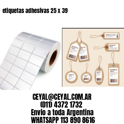 etiquetas adhesivas 25 x 39