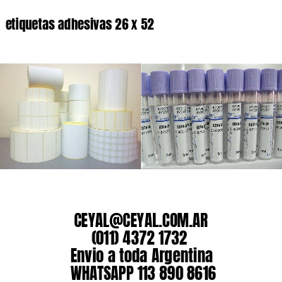 etiquetas adhesivas 26 x 52