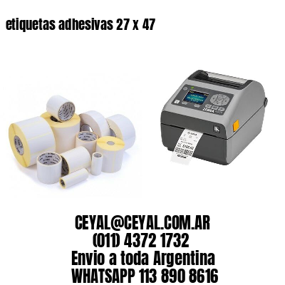 etiquetas adhesivas 27 x 47