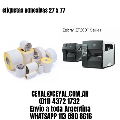 etiquetas adhesivas 27 x 77
