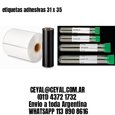 etiquetas adhesivas 31 x 35