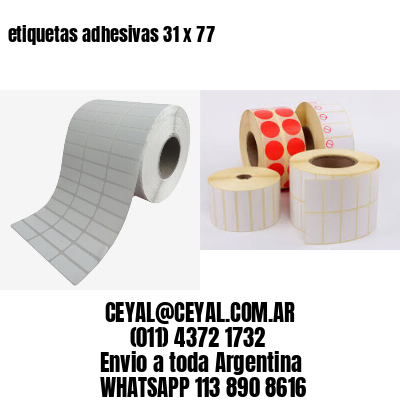 etiquetas adhesivas 31 x 77