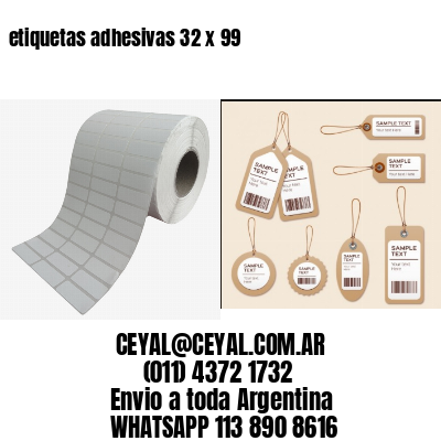 etiquetas adhesivas 32 x 99