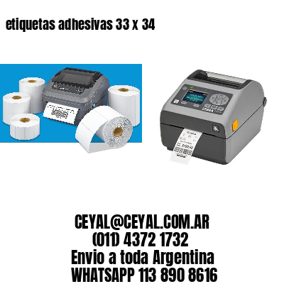 etiquetas adhesivas 33 x 34