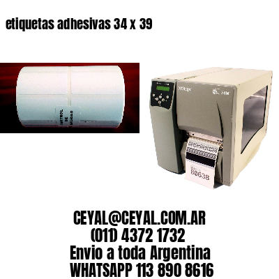 etiquetas adhesivas 34 x 39