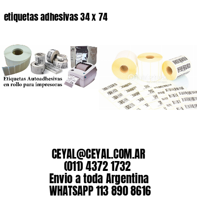 etiquetas adhesivas 34 x 74