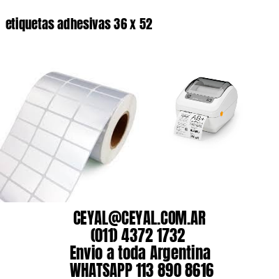 etiquetas adhesivas 36 x 52