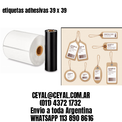 etiquetas adhesivas 39 x 39