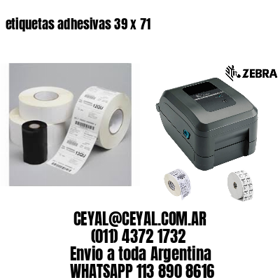 etiquetas adhesivas 39 x 71