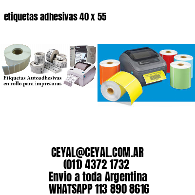 etiquetas adhesivas 40 x 55