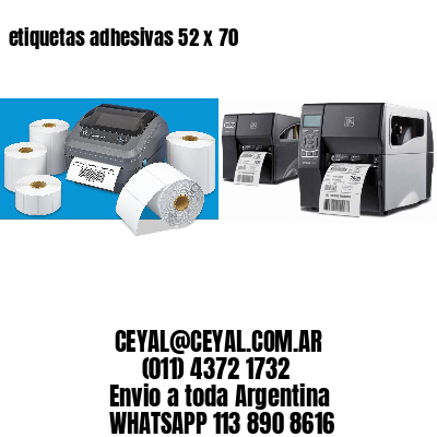 etiquetas adhesivas 52 x 70