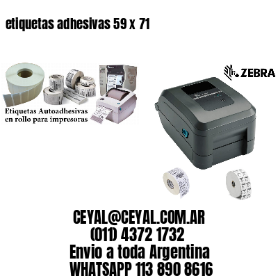 etiquetas adhesivas 59 x 71
