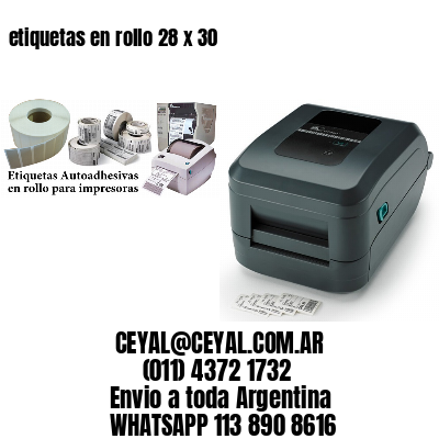 etiquetas en rollo 28 x 30