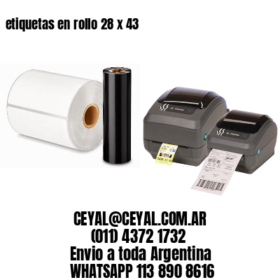 etiquetas en rollo 28 x 43